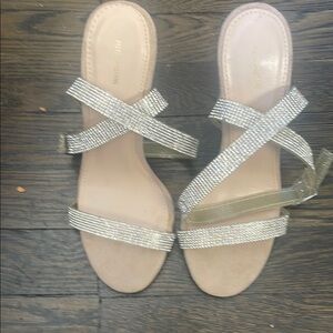 Elegant Silver Strappy Sandals